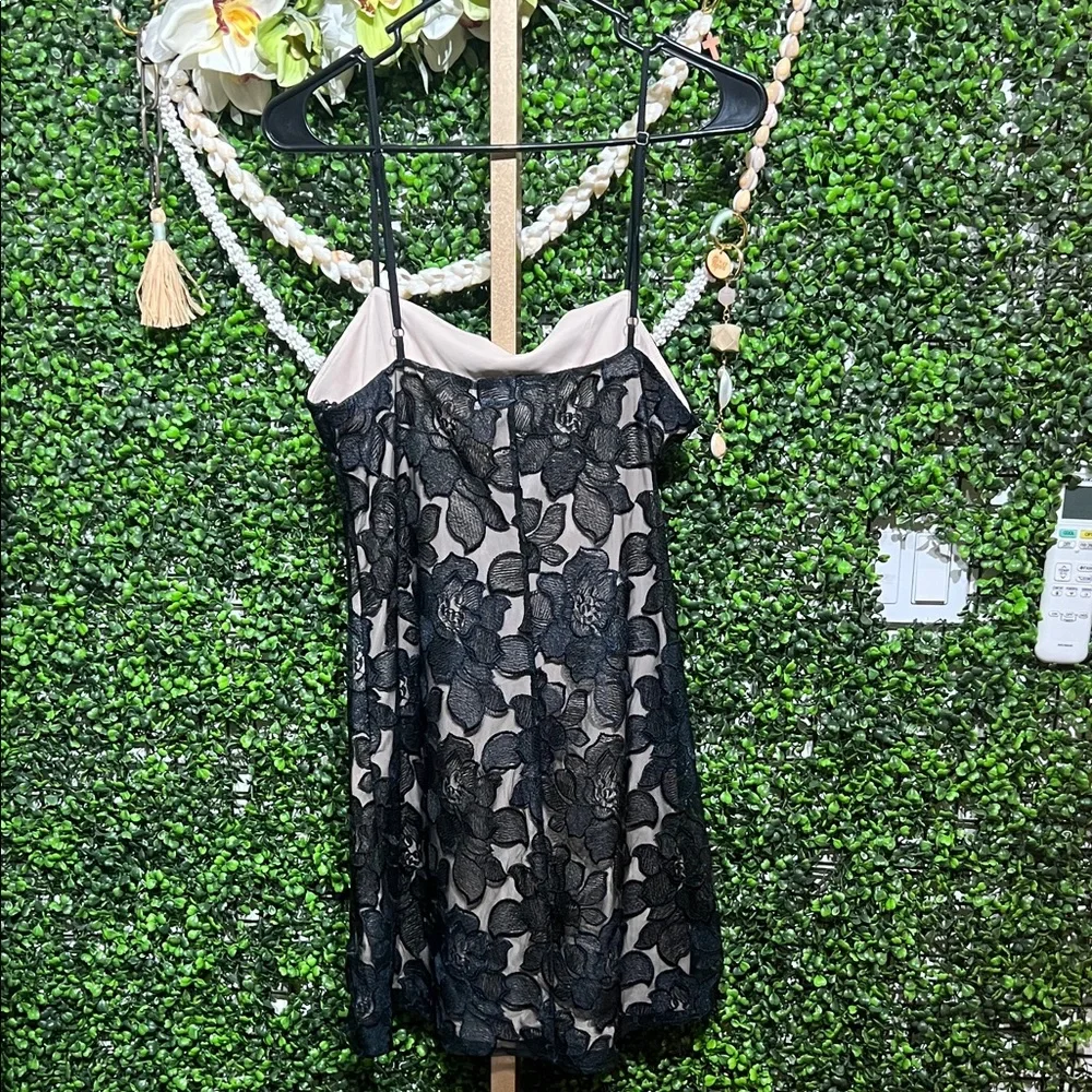 Express Black Embroidery Lace Floral Mini Dress size Medium - Picture 7 of 7